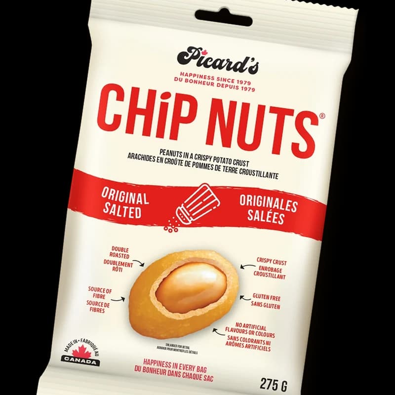 A 275 g bag of Picard's Original Salted Chip Nuts