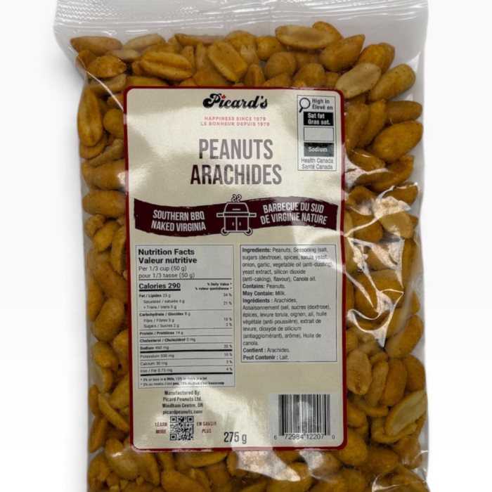 Southern BBQ Naked Virginia Peanuts 275g